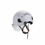 Climbing Safety Helmet with Integrated Protective Eyewear