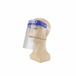 Disposable Plastic Face Shield with Foam Headband and Anti-Fog Clear Visor