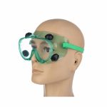Indirect Vent Green Safety Goggles with Clear I...